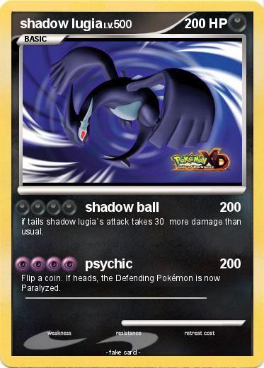 Pokemon shadow lugia