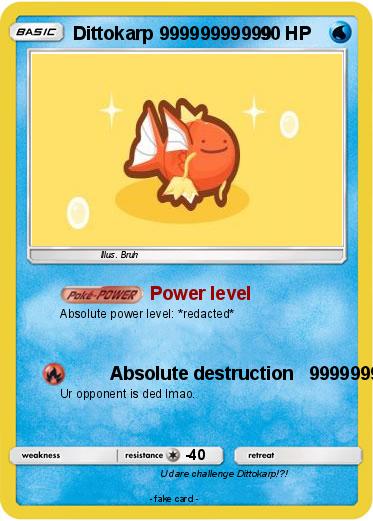 Pokemon Dittokarp 99999999999