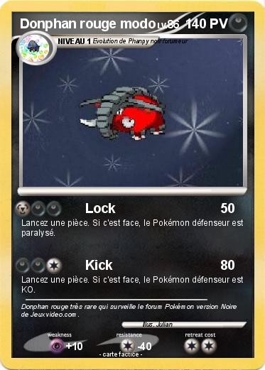 Pokemon Donphan rouge modo
