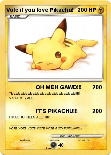 Pokemon Vote if you love Pikachu!