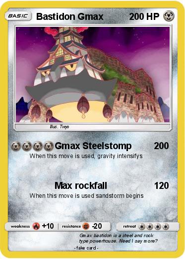 Pokemon Bastidon Gmax