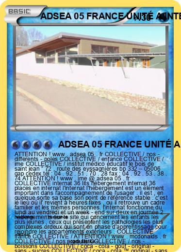 Pokemon ADSEA 05 FRANCE UNITÉ A INTERNAT FRANCE IME FRANCE