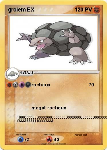 Pokemon grolem EX