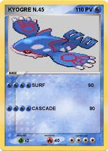 Pokemon KYOGRE N.45