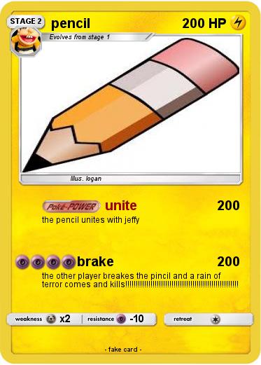 Pokemon pencil