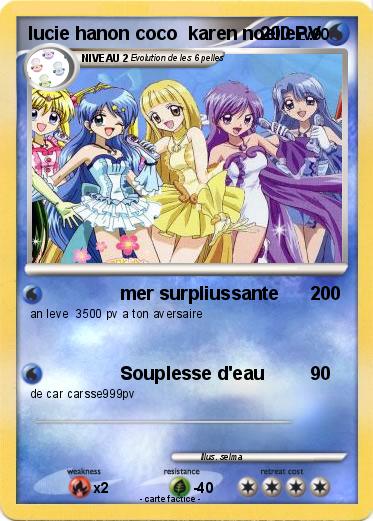 Pokemon lucie hanon coco  karen noelle