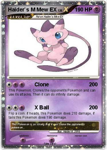 Pokemon Haider`s M Mew EX
