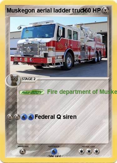 Pokemon Muskegon aerial ladder truck