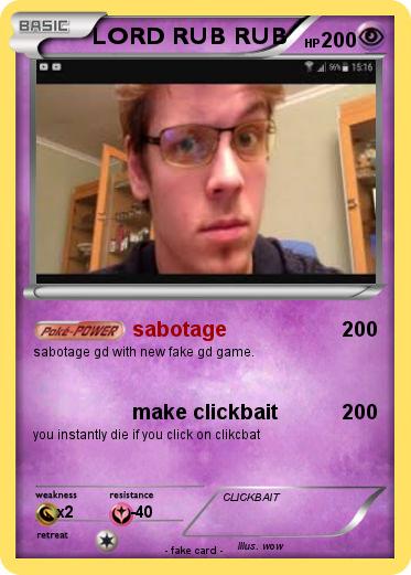 Pokemon LORD RUB RUB