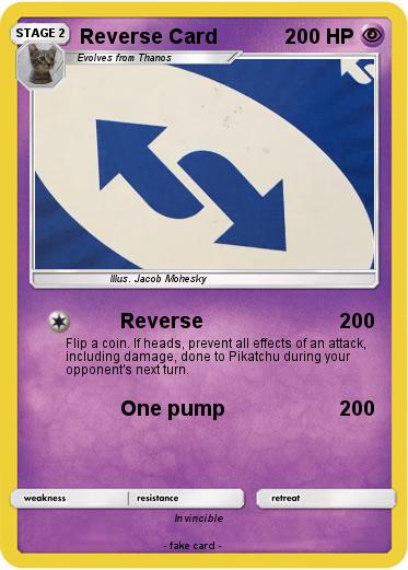 Pokemon Reverse Card
