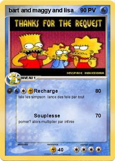 Pokemon bart and maggy and lisa 