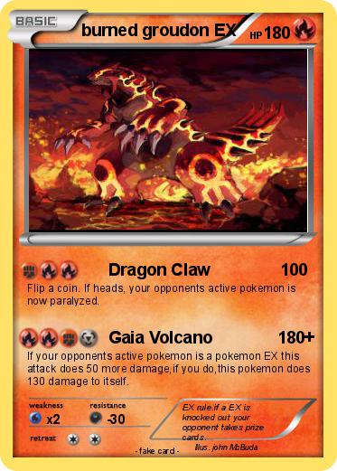 Pokemon burned groudon EX