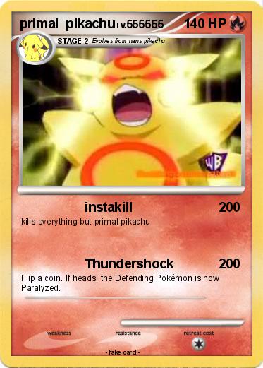 Pokemon primal  pikachu