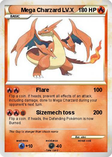 Pokemon Mega Charzard LV.X