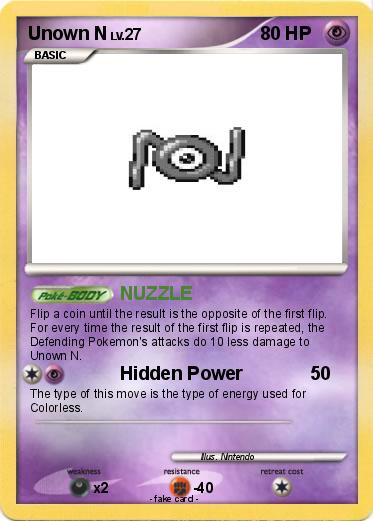Pokemon Unown N