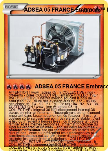 Pokemon ADSEA 05 FRANCE Embraco ™ EMT 6152 U COLLECTIVE FRANCE UNITÉ A INTERNAT FRANCE IME FRANCE