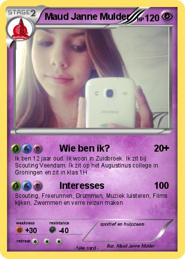 Pokémon Maud Janne Mulder - Wie ben ik? - My Pokemon Card