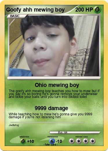 Pokemon Goofy ahh mewing boy