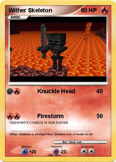 Pokemon Wither Skeleton