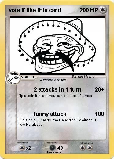 Pokemon vote if like this card