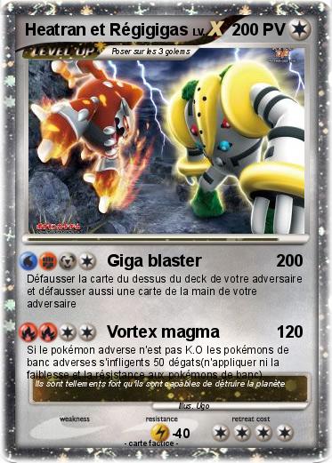 Pokemon Heatran et Régigigas