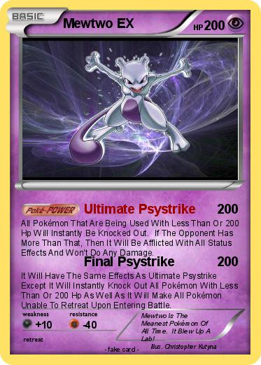 Pokemon Mewtwo EX