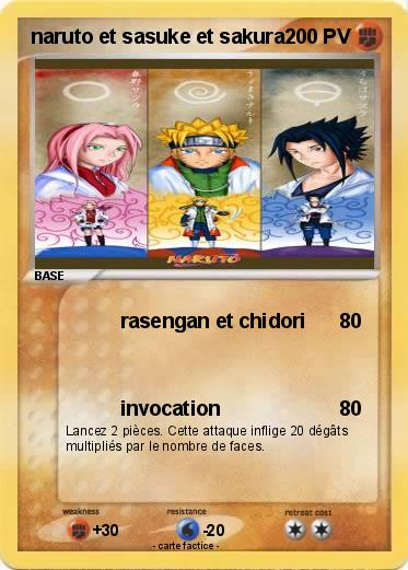 Pokemon naruto et sasuke et sakura