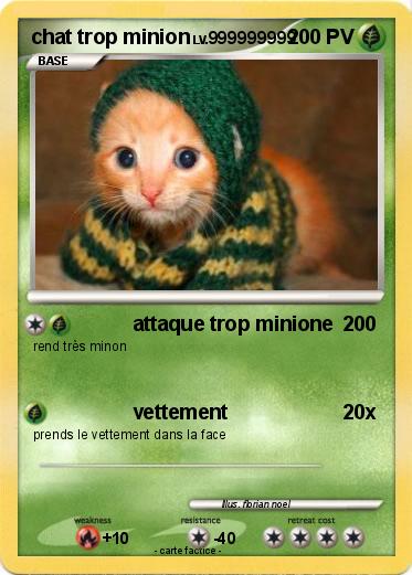Pokemon chat trop minion