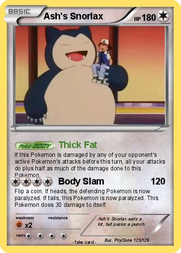 Pokemon Ash's Snorlax