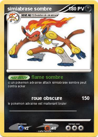 Pokemon simiabrase sombre