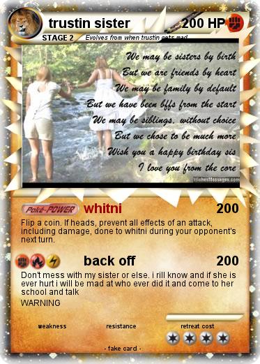 Pokemon trustin sister
