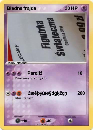 Pokemon Błedna frajda