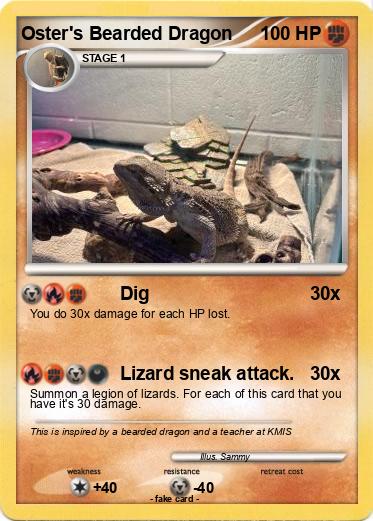 Pokemon Oster's Bearded Dragon