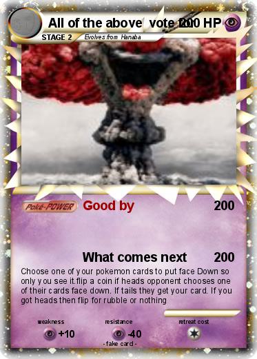 Pokemon All of the above  vote for
