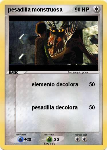 Pokemon pesadilla monstruosa
