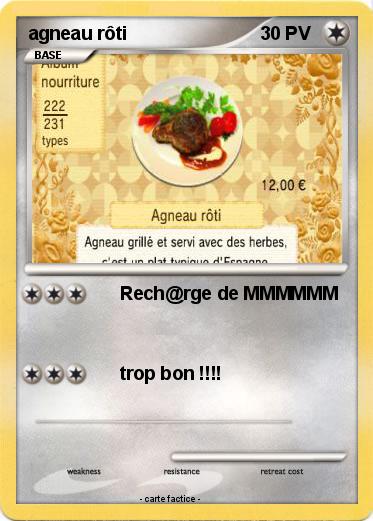 Pokemon agneau rôti