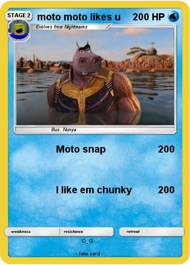 Pokemon moto moto likes u