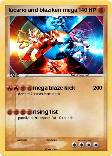 Pokemon lucario and blaziken mega