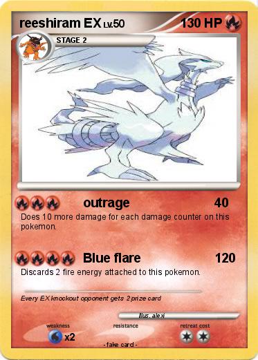 Pokemon reeshiram EX