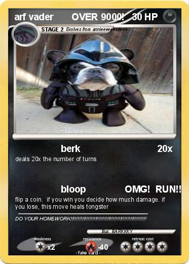 Pokemon arf vader       OVER 9000!