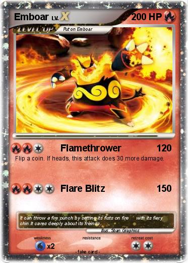 Pokémon Emboar 824 824 - Flamethrower - My Pokemon Card