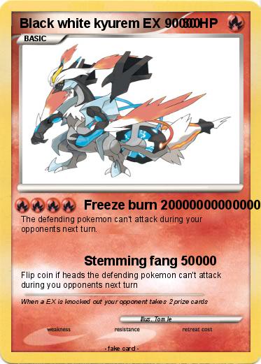 Pokemon Black white kyurem EX 90000