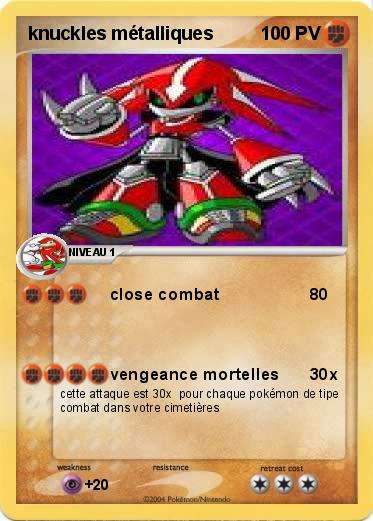 Pokemon knuckles métalliques