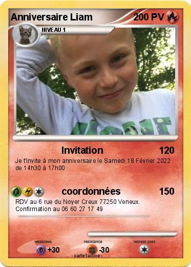 Pokemon Anniversaire Liam