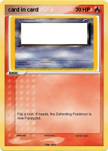 Pokemon card in card
