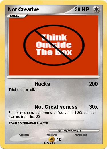 Pokemon Not Creative