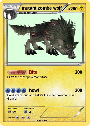 Pokemon mutant zombe wolf