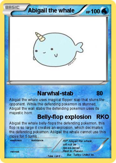 Pokemon Abigail the whale