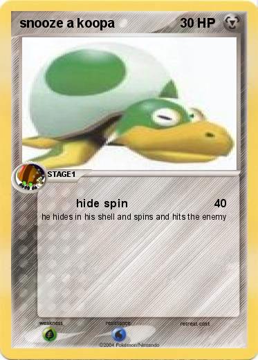 Pokemon snooze a koopa