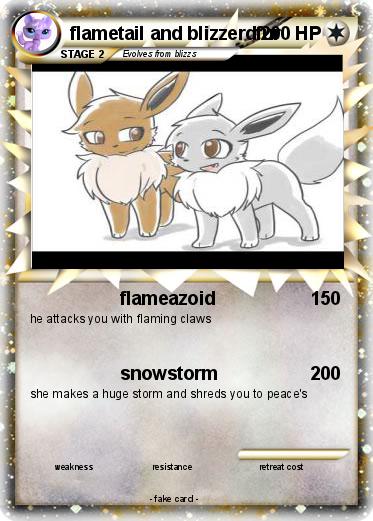 Pokemon flametail and blizzerdfur